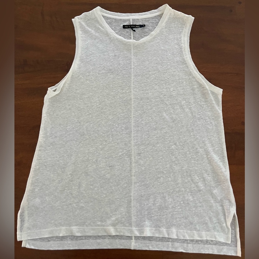 Rag & Bone Sheer Linen Tank Top